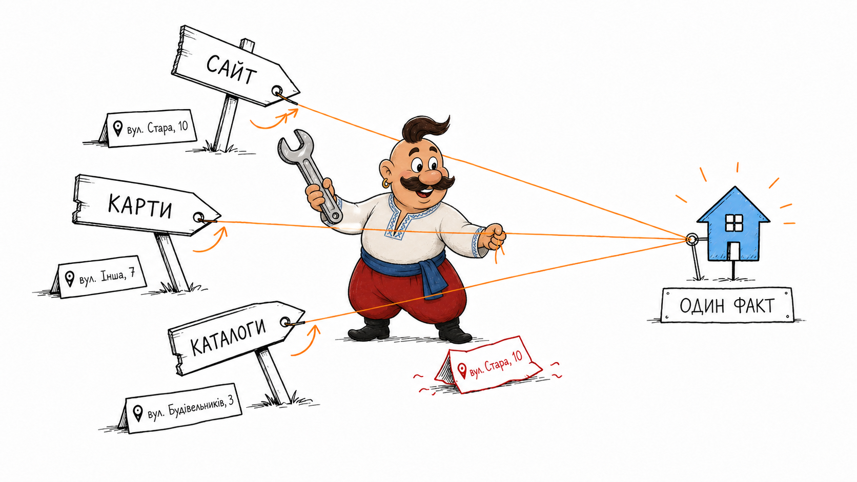 Align the website, maps, and directories around one current brand fact