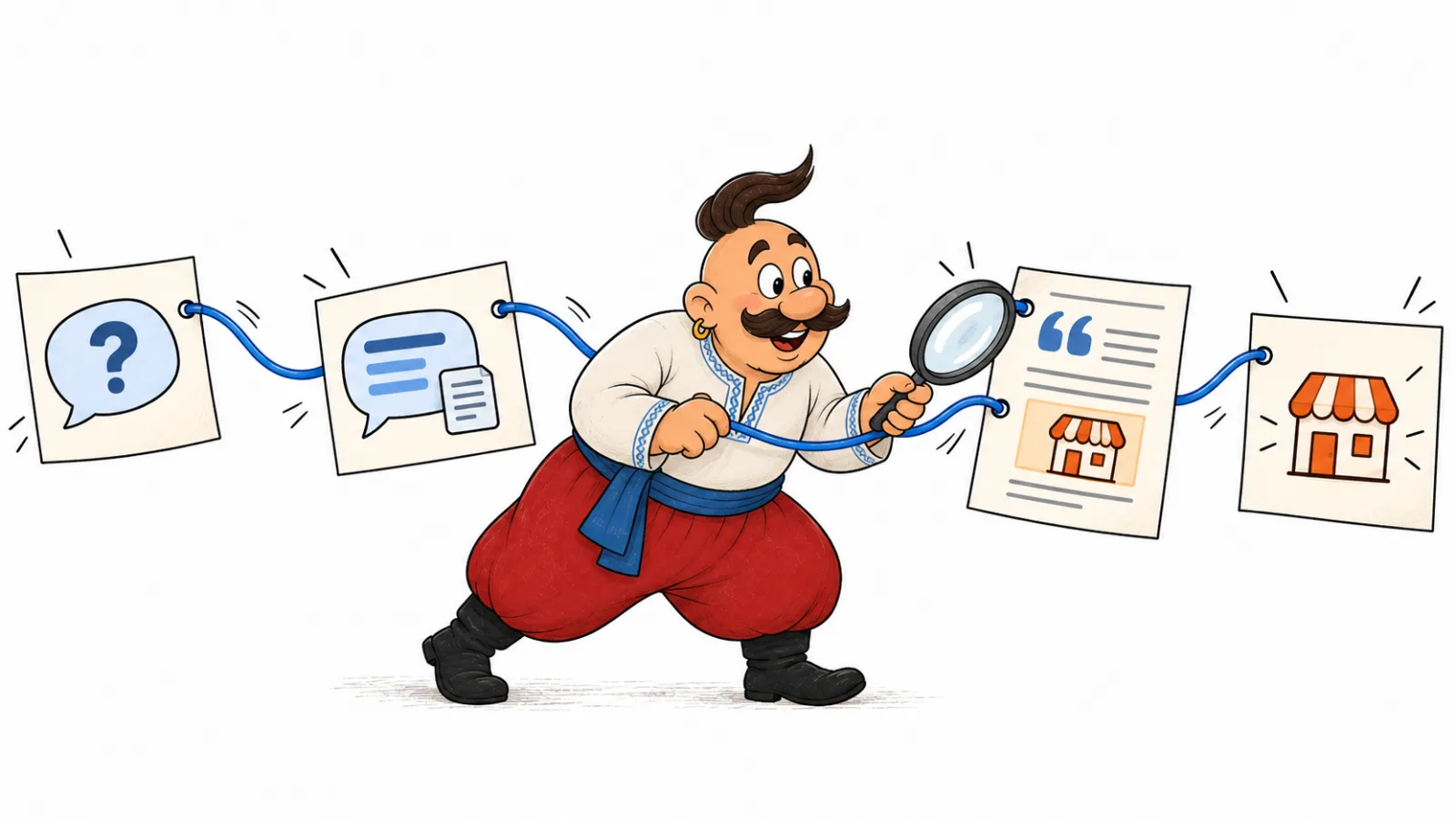 Kozak traces the path from a query to a competitor recommendation source
