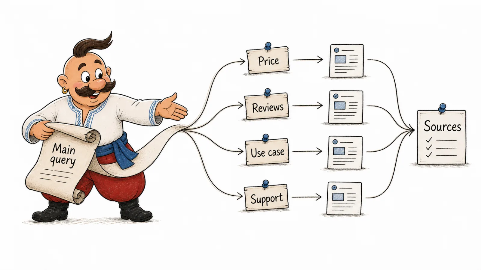 Kozak maps a main question to related topics and sources